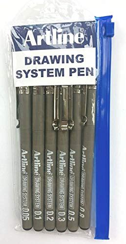 Artline Drawing System Pen Assorted Pack Of 6 Ansh Book Store