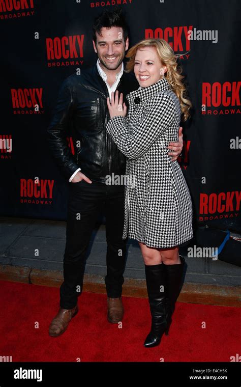 Actors Colin Donnell L And Patti Murin Attend The Rocky Broadway Opening Night At The Winter
