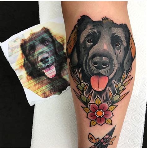 Leonberger dog portrait by Gibb0o #leonberger #tattoo #dogportrait #