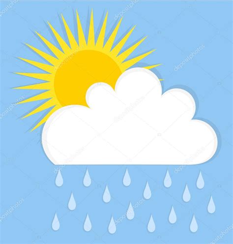 Rain Cloud And Sun Stock Illustration By ©studiobarcelona 35744043