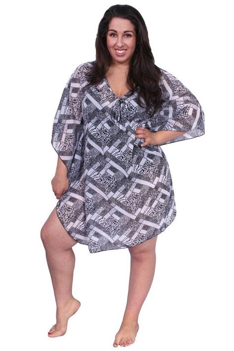 Women S Plus Size Chiffon Beach Dress Swimwear Cover Up Made In The Us Pop A Button Boutique