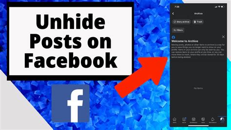 How To Unhide Posts On Facebook Youtube