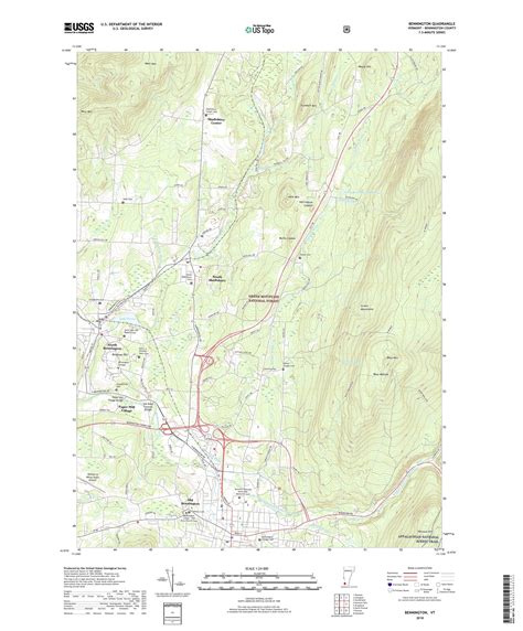 Mytopo Bennington Vermont Usgs Quad Topo Map