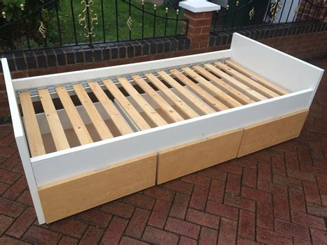 Slatted mattress base for bed frame. IKEA single bed with mattress and drawers Wednesbury, Dudley