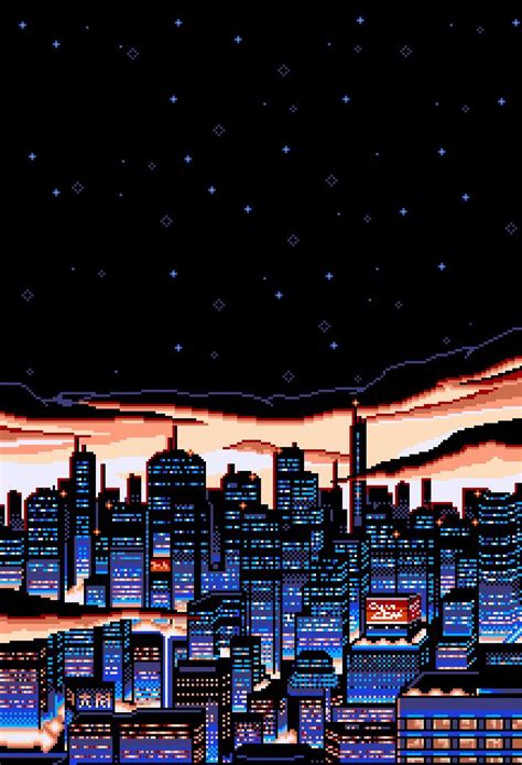 Noirlac Pixel City Anime Pixel Art Cool Pixel Art