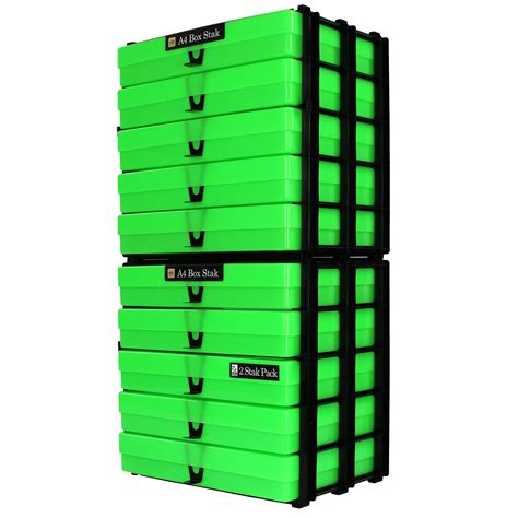 Westonboxes A4 Box Stak Storage Unit Neon Green Craft Storage Box
