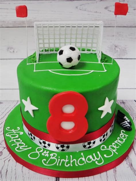 Exeter Uk Football Cake With Goal Football Birthday Cake Soccer