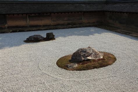 Japanese Garden Ryoan Ji Temple Stock Photo Image Of Landscape