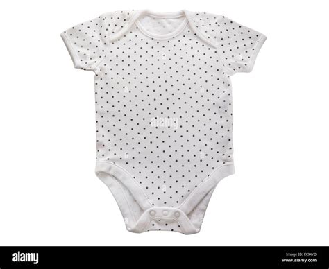 Baby Polka Dot Onesie Isolated On White Background Stock Photo Alamy