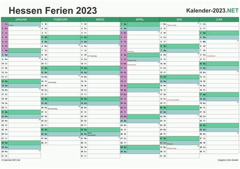 Sommerferien Hessen 2023