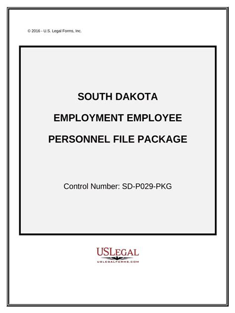 Employment Employee Personnel File Package South Dakota Form Fill Out And Sign Printable Pdf