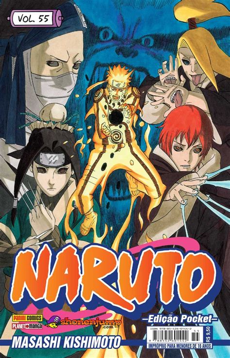 Naruto Edição Pocket 55 De Masashi Kishimoto Série Mensal Em
