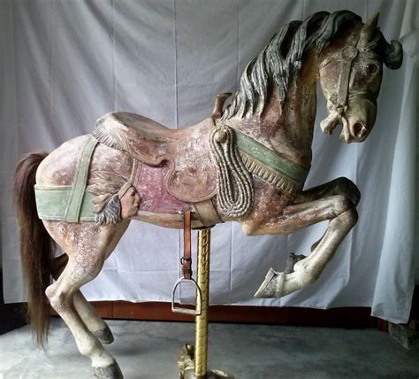 Antique Carousel Horse 1905 Dentzel Western Saddle Prancer Carousel