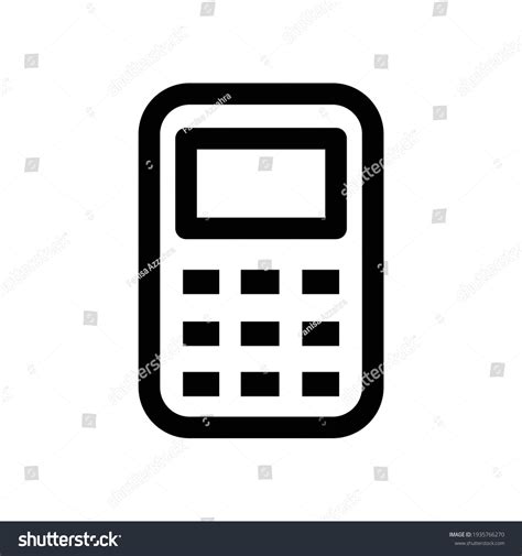 Small Calculator Icon In Line Style Small Royalty Free Stock Vector