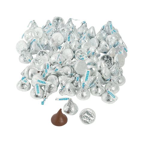 Silver Bulk Hershey Kisses 4lb Edibles 400 Pieces