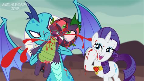 1865990 Explicit Grimdark Grotesque Artist Metalhead97 Princess Ember Rarity Spike