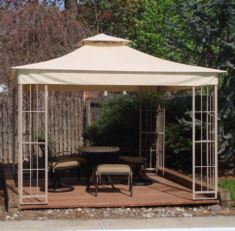 10' x 10' steel gazebo replacement canopy set. Lowes 10x10 Garden Treasures Gazebo Replacement Canopy S-J ...