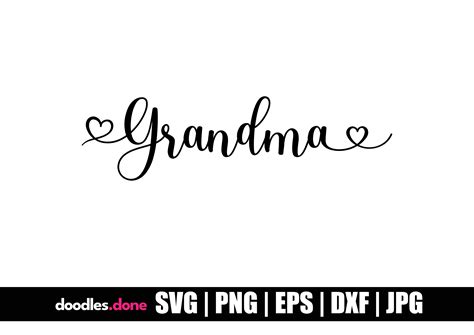 Grandma Svg Cut File Cricut Graphic By Doodlesdone · Creative Fabrica