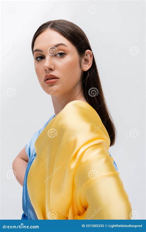 Portrait Of Tender Ukrainian Woman In Stock Image Image Of Brunette Trendy 251585335