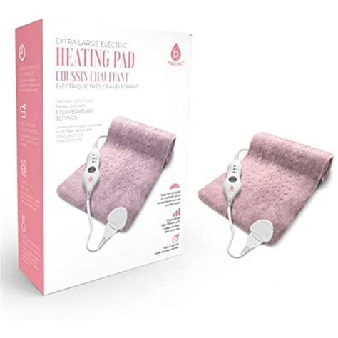 Pursonic Extra Large Electric Heating Pad For Back Pain And Cramps