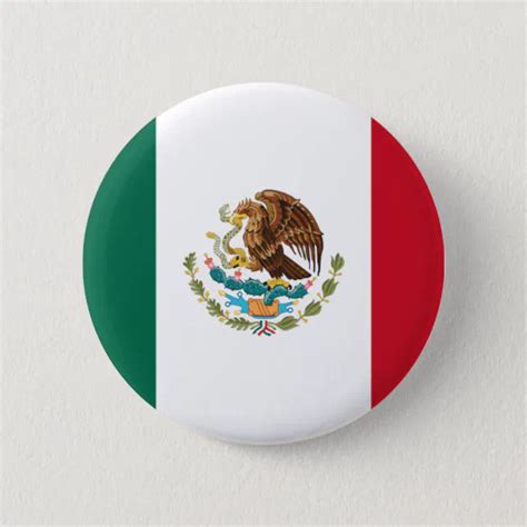 Bandera De México Flag Of Mexico Mexican Flag Button Zazzle