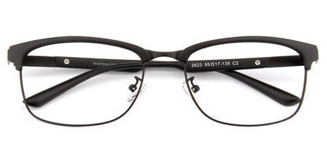 xf2623 oval browline black eyeglasses frames leoptique