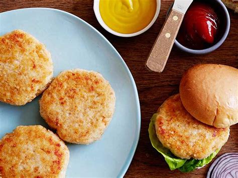I used a honey wheat hamburger bun instead of the bread. Chicken Burgers Recipe | Food Network