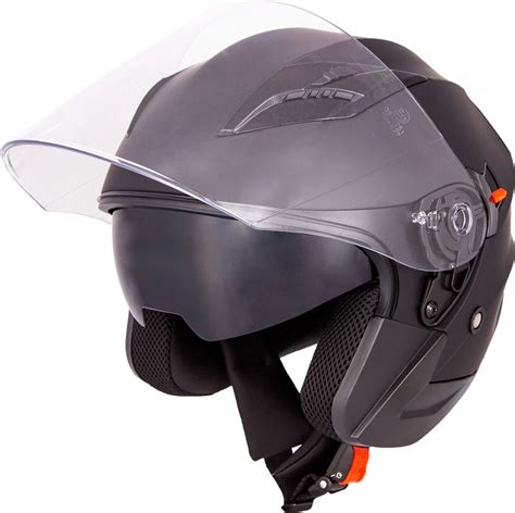 Vinz Navarra Jethelm Met Zonnevizier Scooter Helm Brommer Helm