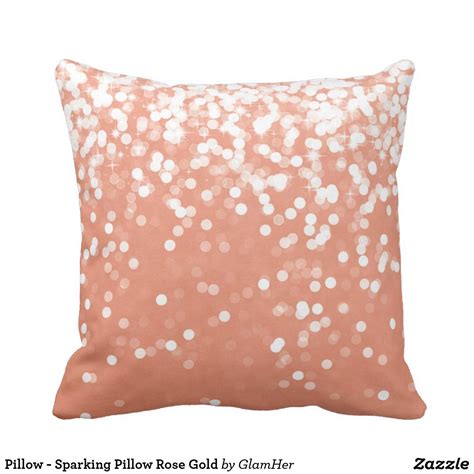 Pillow Sparking Pillow Rose Gold Custom Throw Pillow Decorative