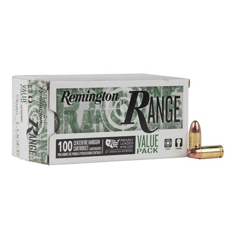 Remington Range Pack 115 Grain Fmj 9mm 100 Roundsbox Element
