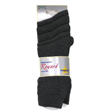 5pk grey ankle socks accessories from smarty schoolwear ltd uk