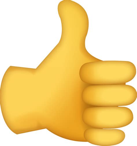 Download Thumbs Up Sign Iphone Emoji Icon In  And Ai Emoji Island