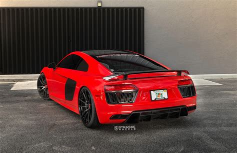 Lady In Red Audi R8 Enhanced With Carbon Fiber — Carid