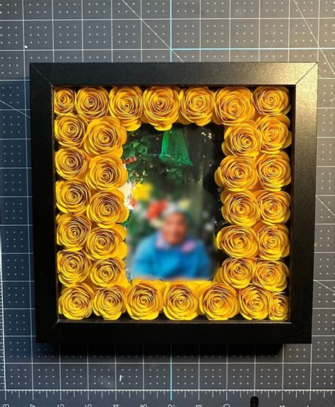 Memorial Flower Shadow Box Paper Flowers Flower Shadowbox In Loving