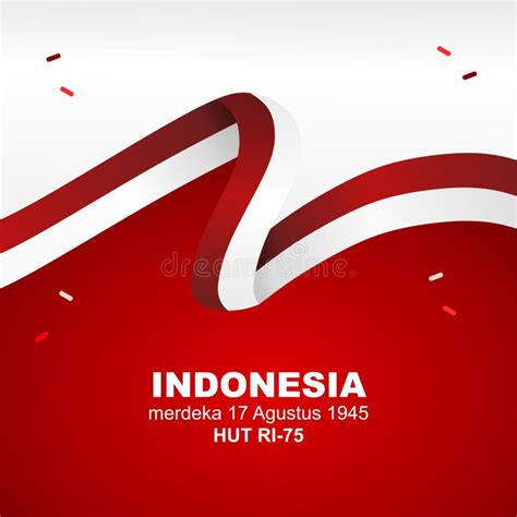 Indonesia Independent Day Illustration Vector Stock Vector