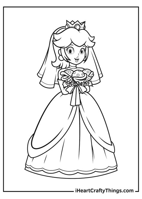 Super Mario Princess Peach Coloring Pages