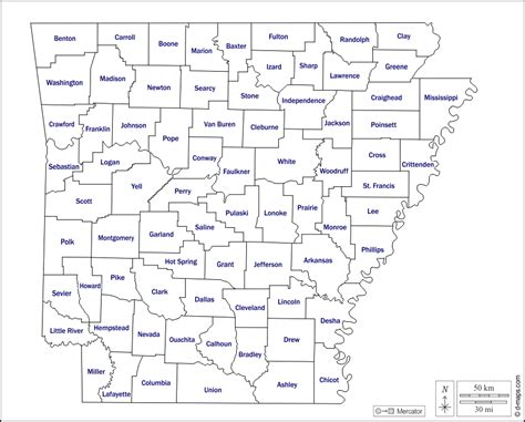 Arkansas Map Outline
