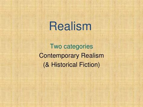 Ppt Realism Powerpoint Presentation Free Download Id2319189