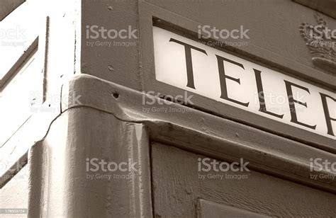 Black And White Close Up Of Vintage Phone Booth Stock Photo Download