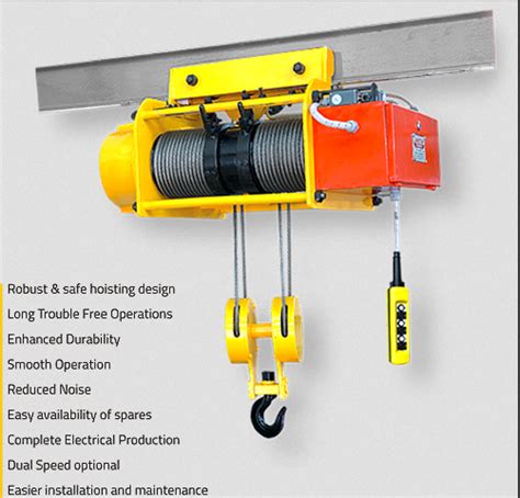 Classic Electric Wire Rope Hoist Capacity 500 Kg To 15 Ton Id