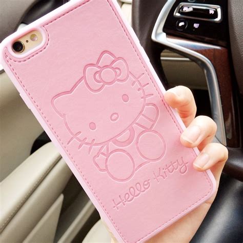 High Quality Pu Leather Cute Hello Kitty Case For Apple Iphone 6 6s