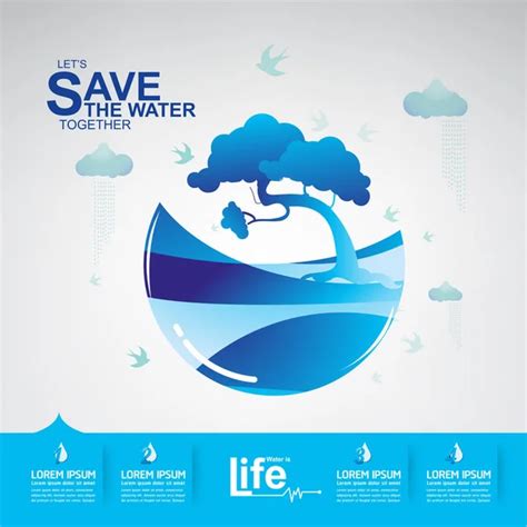 Save The Water Concept Stock Vector Image By ©space Vector 150768942