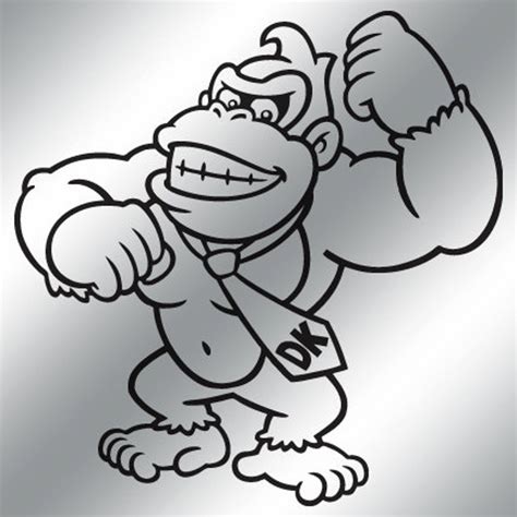 Donkey Kong Vinyl Decal 9 Color Choices Etsy