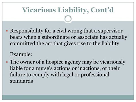 Ppt Organizational And Vicarious Liability Powerpoint Presentation
