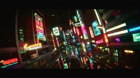 Wallpaper Neon City Street 1920x1080 Zod000