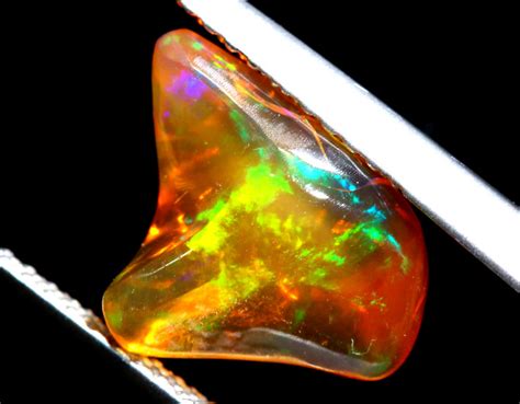 2 Cts Mexican Fire Opal Stone Fob 2034
