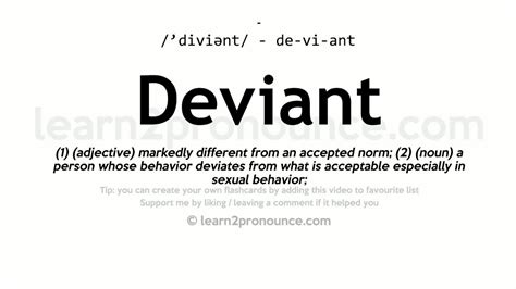 Pronunciation Of Deviant Definition Of Deviant Youtube