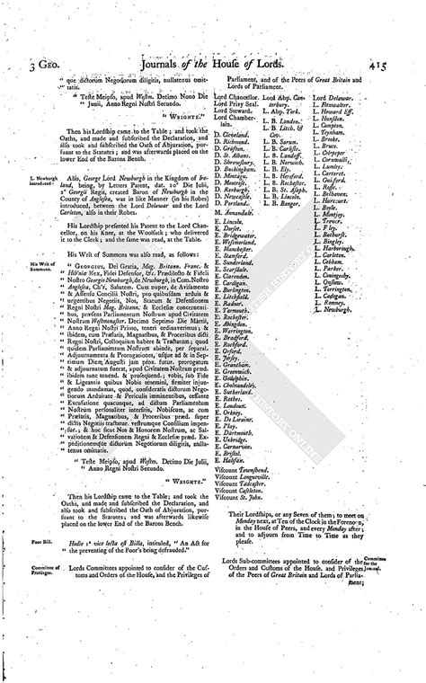 House Of Lords Journal Volume 20 20 February 1717 British History Online