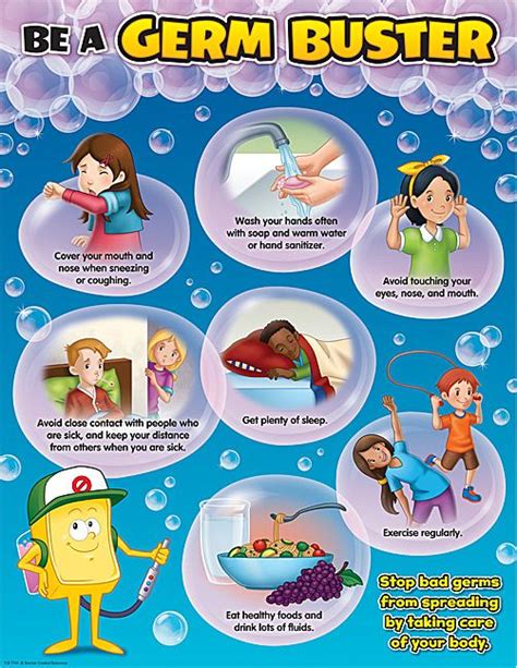Be A Germ Buster Chart Tcr7744 Products Teacher Created Resources