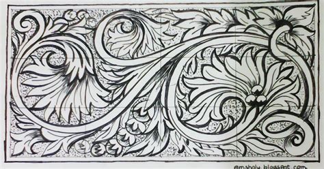 Menggambar Sketsa Ukir Motif Jepara Shona Design